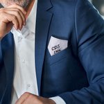 Personalized Linen Embroidered Monogrammed Handkerchief Hand Rolled Pocket Square with Box Christmas Wedding Gift for Men Boyfriend Groomsmen