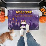 Gepersonaliseerde 1 - 5 Pompoen Heks Katten Ontwerp Antislip Grappige Deurmat met Naam Halloween Herfst Home Decor Geschenk voor Familie