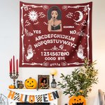 Personlig Ouija-bräda Häxa Design Gobeläng med namn Halloween Väggdekoration Present till familjen