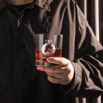 Personalisiertes Foto Whiskyglas 295ml mit Text Gravur Whiskey Gläser Oktoberfest Vatertag Geburtstag Geschenk für Papa Opa
