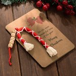 Decorazione personalizzata di bastoncini di zucchero fatti a mano con carta Regalo di Natale per amici di famiglia