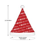 Personalisierte Schneeflocke Wort Wolke Design Plüsch Weihnachtsmannmütze mit Namen Weihnachten Party Supplies Geschenk für Kind Familie