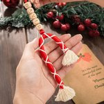 Decorazione personalizzata di bastoncini di zucchero fatti a mano con carta Regalo di Natale per amici di famiglia