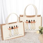 Borsa in tela di iuta personalizzata con nome e citazione di benedizione Festa di nozze Festa di addio al nubilato Regalo per la sposa