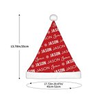 Personalisierte Schneeflocke Wort Wolke Design Plüsch Weihnachtsmannmütze mit Namen Weihnachten Party Supplies Geschenk für Kind Familie
