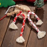 Decorazione personalizzata di bastoncini di zucchero fatti a mano con carta Regalo di Natale per amici di famiglia