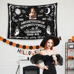 Personlig Ouija-bräda Häxa Design Gobeläng med namn Halloween Väggdekoration Present till familjen