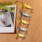 Coffret de 2 Leurres de Pêche Bioniques Personnalisé avec Texte Gravé Hameçon en Métal Cadeau d'Anniversaire pour Papa et Mari