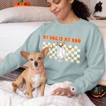 Sweatshirt Personnalisé avec 1-4 Chiens de Fantômes et Noms My Dog Is My Boo Cadeau Halloween pour Amoureux d'Animal de Compagnie