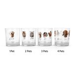 Personalisierte 1 - 4 Hund Katze Fotos 10oz Old Fashioned Rock Whiskey Glas Geburtstag Weihnachten Geschenk für Tierliebhaber