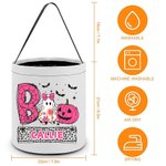 Personalized Pumpkin Ghost Bat Candy Basket with Name Funny Halloween Gift for Boys Girls