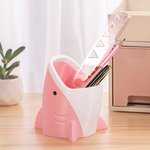 Personalised 3D Printed Shark Pencil Holder with Name Desk Decor Large Capacity Home Organizer Gift for Shark Lover