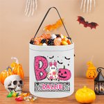 Personalized Pumpkin Ghost Bat Candy Basket with Name Funny Halloween Gift for Boys Girls