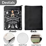 Personalized Gothic Witch Ouija Board Waterproof Zippered Book Sleeve with Pocket Halloween Birthday Gift for Teacher Bookworm Ouija Lovers