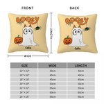 Spersonalizowana kreskówka Booey Ghost Dog Poszewka na poduszkę z imieniem Cute Festival Home Decor Halloween Prezent dla rodziny Chłopcy Dziewczyny