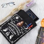Personalized Gothic Witch Ouija Board Waterproof Zippered Book Sleeve with Pocket Halloween Birthday Gift for Teacher Bookworm Ouija Lovers