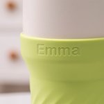 Gepersonaliseerde Multicolor beschermende siliconen bodem laars & Daisy rietjesdeksel met initiaal voor Stanley Tumbler accessoire verjaardagscadeau v