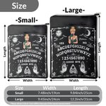 Personalized Gothic Witch Ouija Board Waterproof Zippered Book Sleeve with Pocket Halloween Birthday Gift for Teacher Bookworm Ouija Lovers
