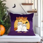 Spersonalizowana kreskówka Booey Ghost Dog Poszewka na poduszkę z imieniem Cute Festival Home Decor Halloween Prezent dla rodziny Chłopcy Dziewczyny