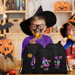 Bolsa de caramelos con cordón personalizada con nombre Fiesta de Halloween Truco o Truco Regalo para niños