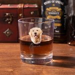 Personalisierte 1 - 4 Hund Katze Fotos 10oz Old Fashioned Rock Whiskey Glas Geburtstag Weihnachten Geschenk für Tierliebhaber