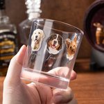 Personalisierte 1 - 4 Hund Katze Fotos 10oz Old Fashioned Rock Whiskey Glas Geburtstag Weihnachten Geschenk für Tierliebhaber