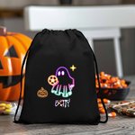 Bolsa de caramelos con cordón personalizada con nombre Fiesta de Halloween Truco o Truco Regalo para niños