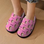 Personalizzato gelato pizza ananas faccia foto Avatar cotone peluche pantofole casa scarpe con nome regalo di compleanno per la famiglia amico
