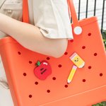 Personalised School Bus Pencil Apple Style Set of 5 Wood Bag Button Charms with Text Accessor for bogg Back to School Appreciation Gift for Teacher