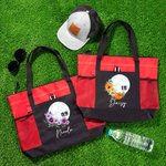 Personalized Volleyball Birth Flower Large Tote Bag with Name Birthday Christmas Gift for Women