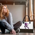 Personalized Watercolor Ballerina Street Dancer Large Canvas Tote Bag with Name Daily Training Essentials Birthday Gift for Dancer Women