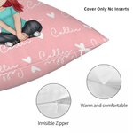 Taie d'Oreiller Personnalisée avec Personnage et Nom Bourrage à Choix Cadeeau Anniversaire Noël pour Famille
