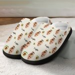Personalizzato gelato pizza ananas faccia foto Avatar cotone peluche pantofole casa scarpe con nome regalo di compleanno per la famiglia amico