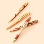 Personalized Mosaic Checkerboard Twist Action Wooden Ballpoint Pen with Engraved Text Graduation Appreciation Gift for Teacher Doctor Colleague
