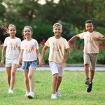 Personalized Colourful Retro Cousin Crew 100% Cotton Baby Bodysuit Matching Kid Youth Adult T-shirt with Name Birthday Vacation Gift for Family