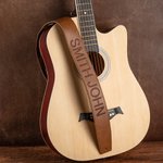 Sangle de Guitare en Cuir Personnalisée avec Nom Brodé  Accessoires de Musique Réglable Cadeau d'Anniversaire pour Joueur de Guitare Musicien