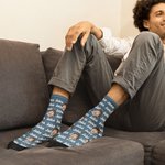 Personalisierte Mehrfarbige Lustige Gesicht Foto Socken mit Namen Geburtstag Weihnachten Geschenk für Familie Freunde