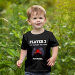 Personalized Spooky Pumpkin Witch Gamepad Design Family Matching Baby Bodysuit T-Shirt Sweatshirt with Name Halloween Gift for Game Lovers