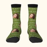 Personalisierte Mehrfarbige Lustige Gesicht Foto Socken mit Namen Geburtstag Weihnachten Geschenk für Familie Freunde