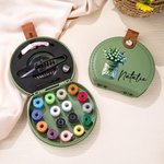 Personalized Portable Birth Flower Bouquet Sewing Kit Set Storage Box with Name Stitching Tools Supplies Gift for Tailor Sewing Enthusiast