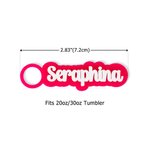 Personalised Multicolour Glitter Raised Letter Tumbler Name Plate Tag Accessories for Stanley Cup Birthday Gift for Women Sports Lovers