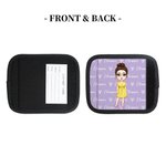 Personalized Cute Cartoon Character Set of 2 Luggage Handle Wraps with Name and Contact Card Travel Accessories Christmas Gift for Family Kids