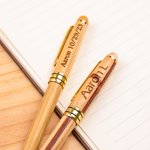 Personalized Mosaic Checkerboard Twist Action Wooden Ballpoint Pen with Engraved Text Graduation Appreciation Gift for Teacher Doctor Colleague