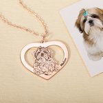 Personalisierte gravierte Hund Katze Herz Halskette mit Namen Geburtstag Gedenkgeschenk für Tierliebhaber
