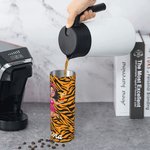 Gobelet skinny 20oz personnalisé avec nom et paille Cadeau d'anniversaire de vacances d'été pour elle
