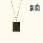 Personligt minimalistiskt vintagehalsband emaljerad bokformad liten box perfekt födelsedags eller jubileumspresent för kvinnor