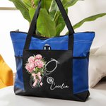 Personalizada Nacimiento Flor Estetoscopio Grande Bolsa de Tote con Nombre Graduación Médica Apreciación Regalo para Enfermera Médico Personal Médico
