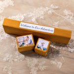 Personalized Stacking 6-12 Photo Blocks Set with Text Wooden Base Home Decor Ornament Gift for Family