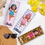 Gobelet skinny 20oz personnalisé avec nom et paille Cadeau d'anniversaire de vacances d'été pour elle