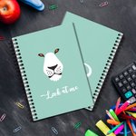 Cuaderno Personalizado Colorido Animal con Texto Doble Cara Patrón y Cola Cuaderno A5 Cumpleaños Vacaciones Regalo de Oficina para Estudiante Personal